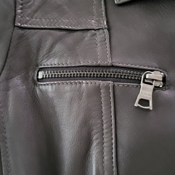 Banana Republic - Leather Moto Jacket - Espresso Brown - S - Picture 5 of 8